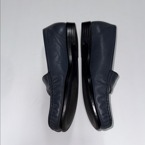 SAS Navy Leather Slip-On Shoes - Picture 2 of 7